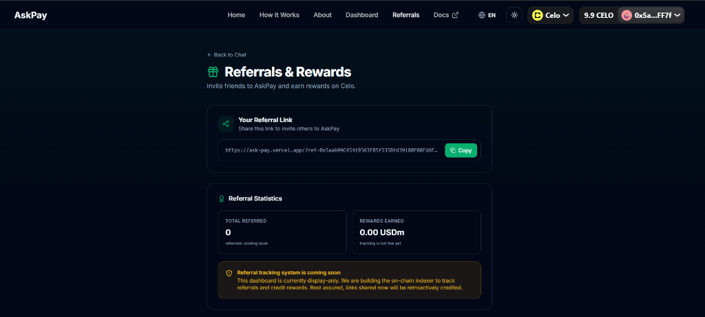 AskPay Referrals and Rewards