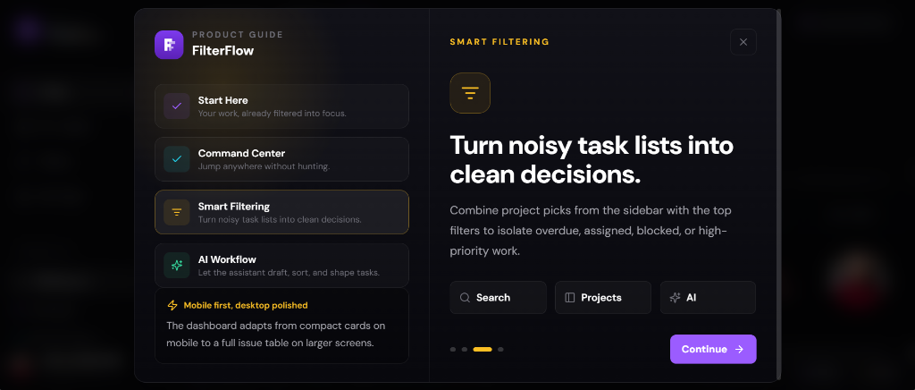 FilterFlow Natural Language Search