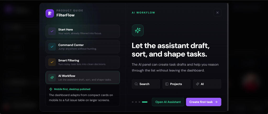 FilterFlow Copilot Assistant