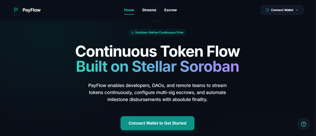 PayFlow Protocol Home Page