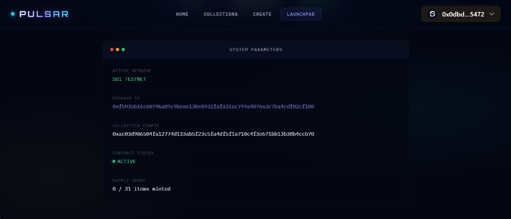 PulsAR System Parameters Configuration